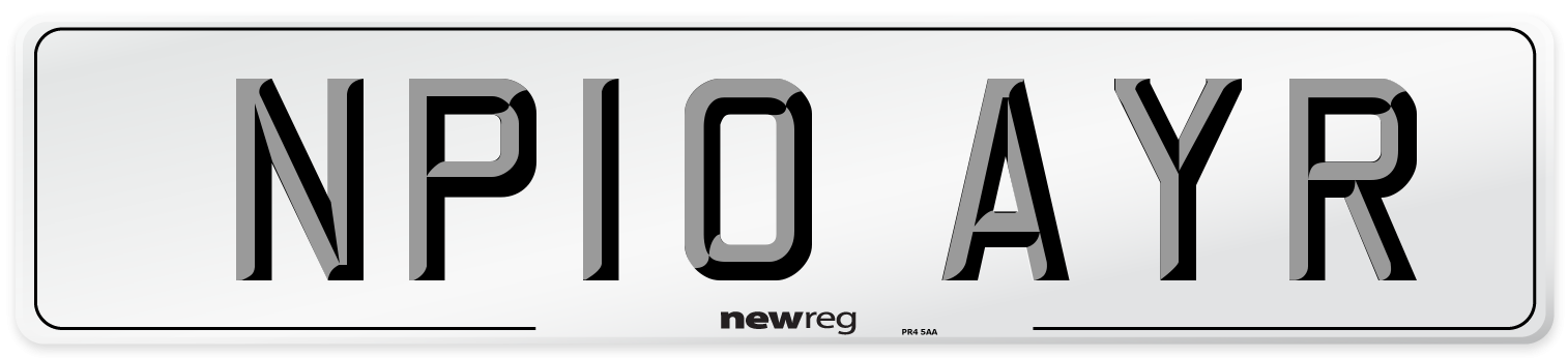 NP10 AYR Number Plate from New Reg